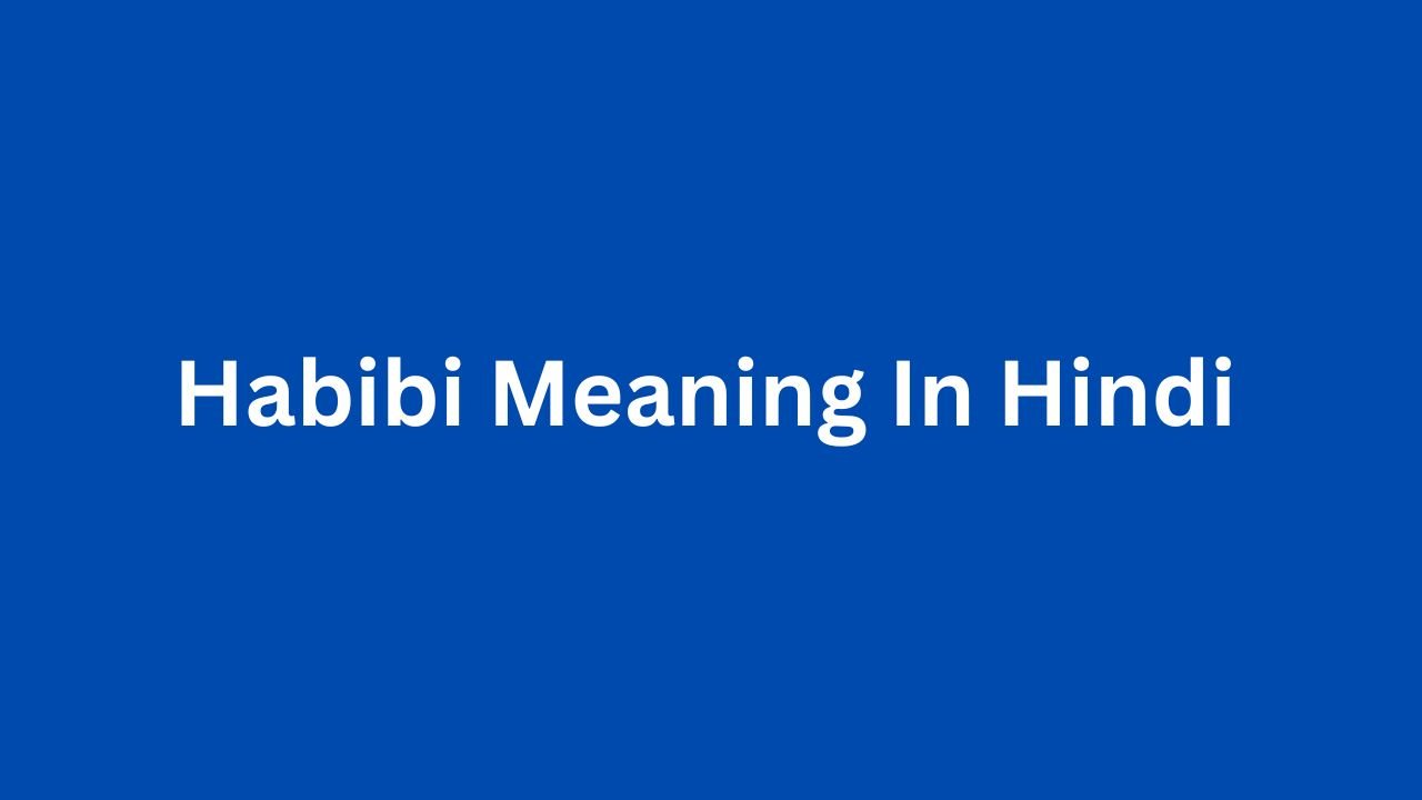 Habibi Meaning In Hindi | Habibi का हिंदी में अर्थ - Meaning In Hindi